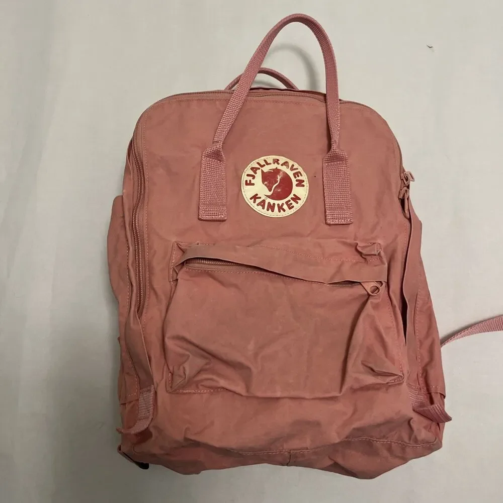 FJALLRAVEN KANKEN Girls Backpack Pink Adjustable Strap Top Handle Outdoor 23510
